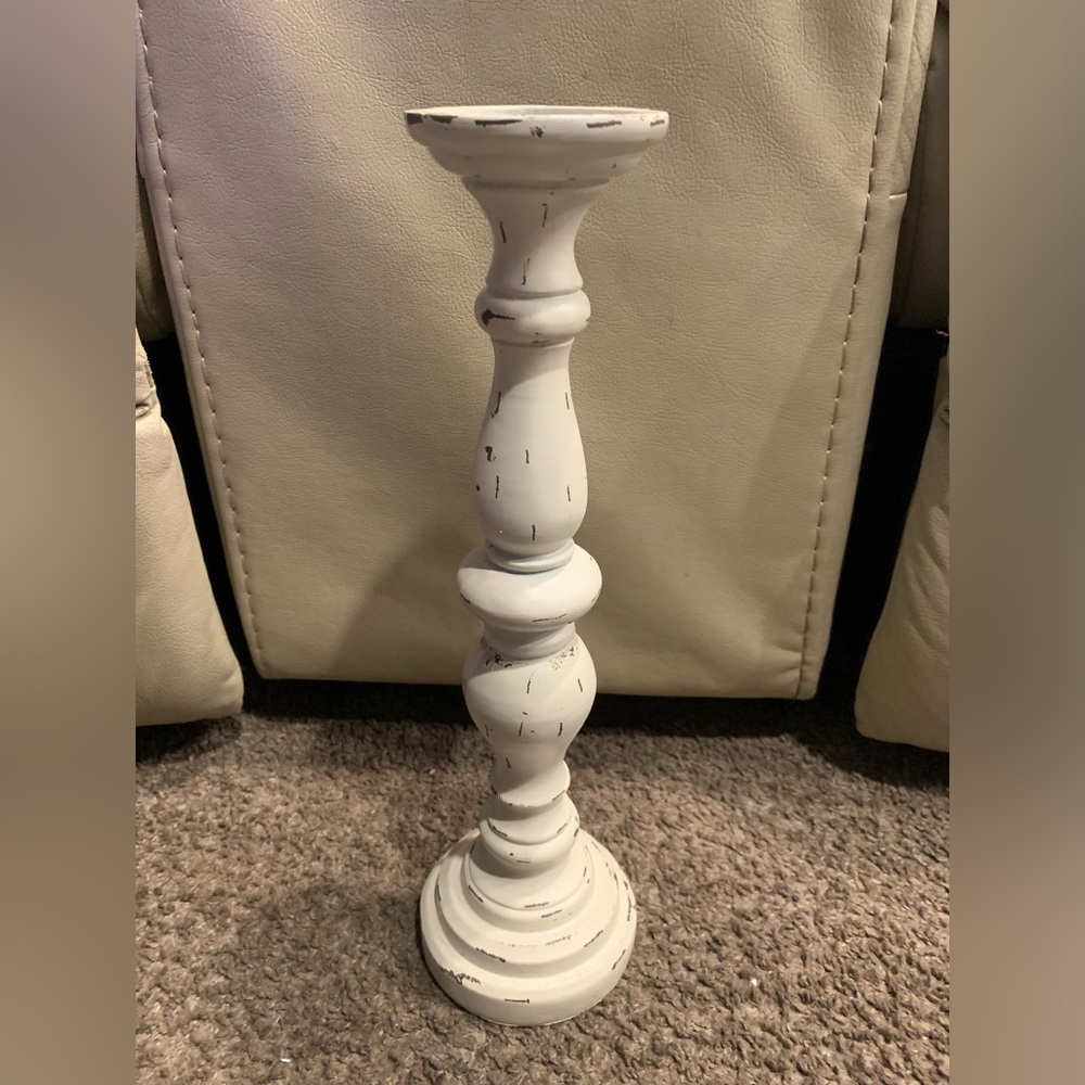 Elegant White Candle Holder
